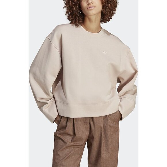 nwt ADIDAS Originals Premium Essentials Crop Sweatshirt in Wonder Taupe (1X/XL) - Picture 9 of 9